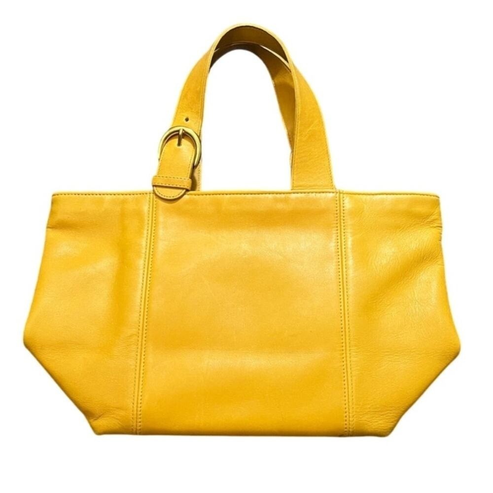Vintage Coach SOHO Waverly‎ Buckle Bag Leather 4133 Yellow Chamois Hand Bag